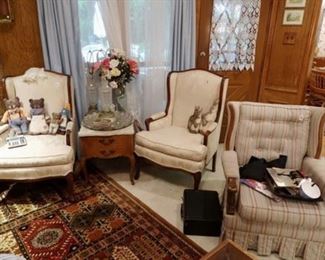 Rugs and traditional furniture