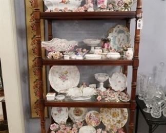 Many lovely antique porcelain, including Nymphenburg porcelain tureen and large bowl.