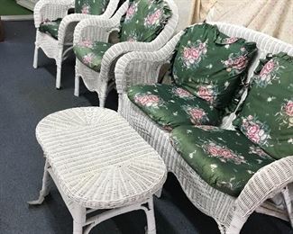 Wicker patio set