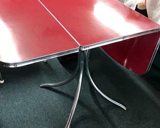 Vintage red formica table