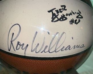 Rare Champion collector basketball:  Roy Williams and Tyler Hansborough autographed on same basketball.