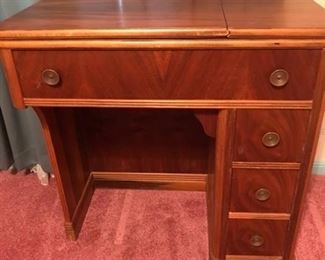 vintage sewing machine cabinet