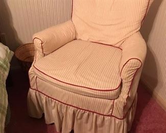 slip covered side chair--very 1960s