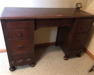 vintage vanity -- no mirror and used as a desk
