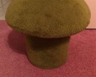 fuzzy mushroom footstool or just a cool mid-century piece.  we have 2