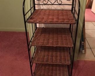 rattan folding shelf--we have 2 (sold individually)