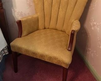 gold brocade chair -- there are 2