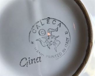 Italian dinnerware; Caleca Dishes from Italy "Gina"