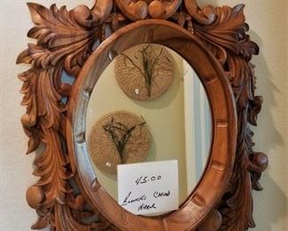 Carved mirror $45