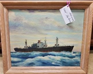 1947 framed Ship Painting  $25
