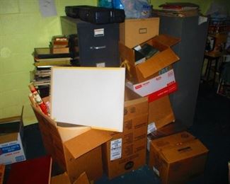 some of the massive pile to sort 3 file cabinets in there