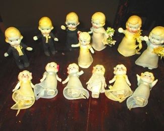 several bisque 3" made in Japan figures Wedding?