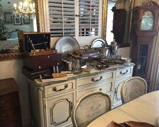 all matching  buffet - dining table and china hutch