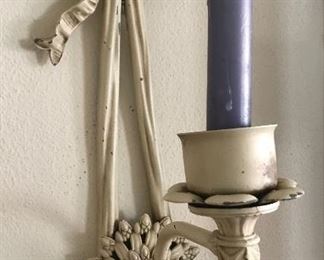 A touch of elegance.  
Creamy smooth, painter iron., single candelabra!
When you only need just one to say, oh, isn’t this pretty-I must have it🤗