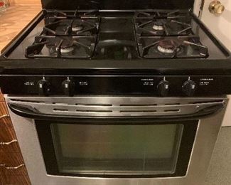 Attention house rehabbers, flippers, property managers and people that just need a new stove alike. This Kenmore S/S & Black Gas stove is available and my guess will save you hundreds compared to new.