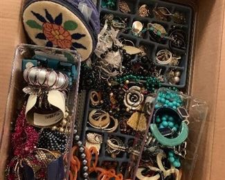 Jewelry overload on this one!