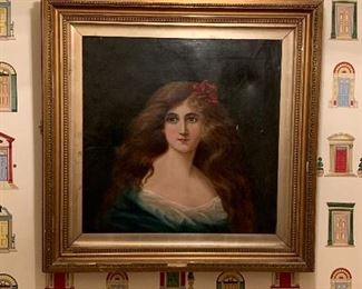 Mysterious woman, Oil on Canvas. 19th Century