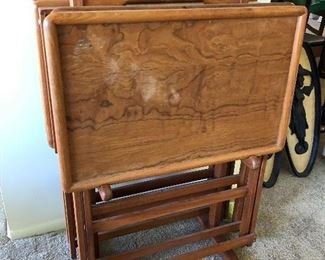 Teak TV trays