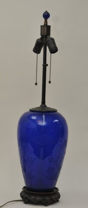 Steuben Jade Lamp