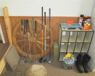 Golf clubs and Garage items