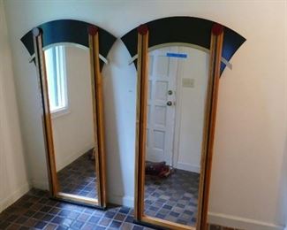 Art Deco mirrors - handmade - for years they commanded attention at the Knights of Columbus hall on Buford Highway. Now they can make that statement in your entry way! Solid and heavy. 