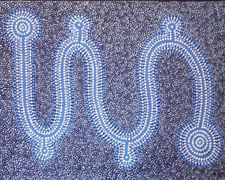 Water Dreaming by Louise Nangala Egan, AusdtraliaWarlukurlangu, Australia, 61cm x 46cm, acrylic on canvas, 2008