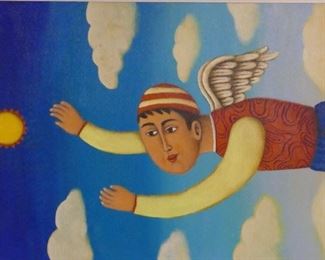 Icarus by Esau Andrade, Mexico, acrylic on canvas,