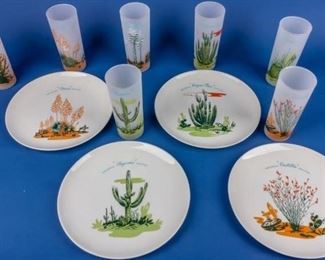 Lot 359 - Lot of Vintage Blakely Glasses and Plates