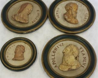 A Set of Grand Tour Marble Cameo Plaques