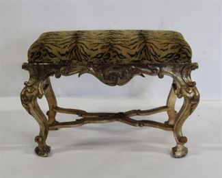 Antique Baroque Style Carved And Silver Gilt Wood