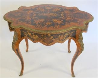 Antique Bronze Mounted Marquetary Inlaid Drawer