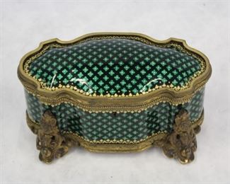 Antique Bronze Mounted Porcelain Vanity Box