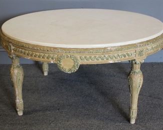 Antique Carved Paint And Gilt Decorated