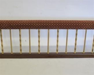 Antique Gilt Metal Upholstered Fire Surround