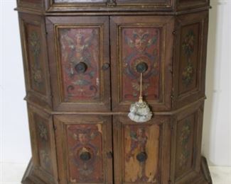 Antique Paint Decorated Italian Cabinet
