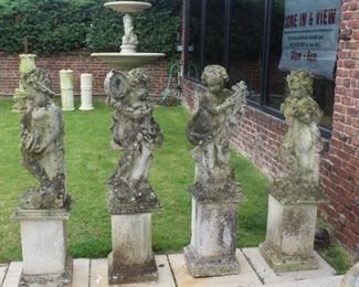 Antique Portland Season Figures On Stands