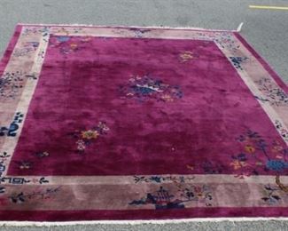 Art Deco Chinese Hand Woven Carpet
