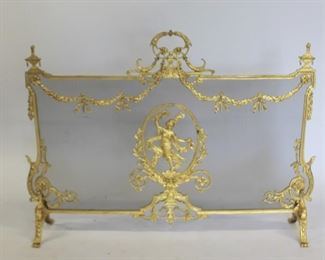 Finest Quality Antique Dore Bronze Fire Screen