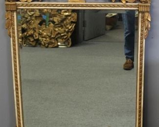 Gilt Wooden Mirror With Urn Crest