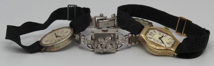 JEWELRY Art Deco and Vintage Ladies Watch Group