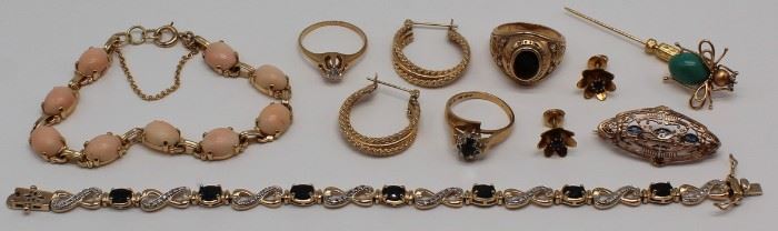 JEWELRY Assorted Gold Jewelry Grouping