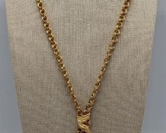 JEWELRY Italian kt Gold Lavalier Style Necklace