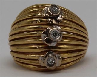 JEWELRY kt Gold and Diamond Cocktail Ring