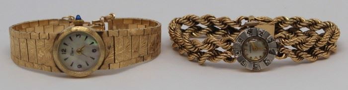 JEWELRY Ladies kt Gold Watch Grouping