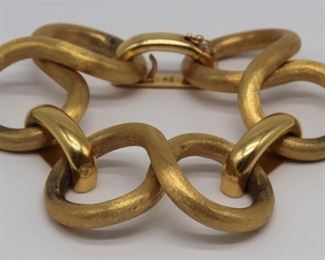 JEWELRY Large Italian kt Gold Link Bracelet