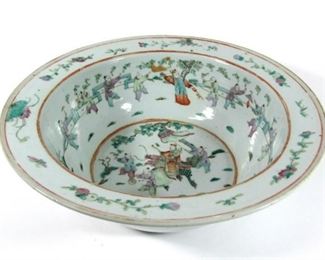 Large th Century Famille Rose Bowl