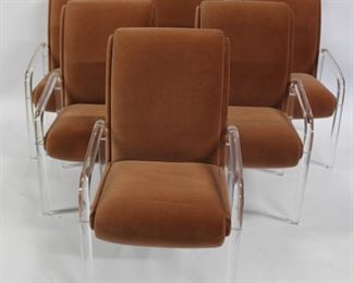 LEON FROST Signed Lucite Chairs