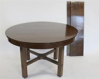 LJ STICKLEY Mission Oak Table With Leaves