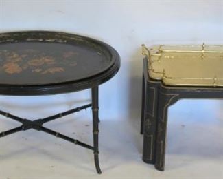 Lot Of Antique Tray Top Tables