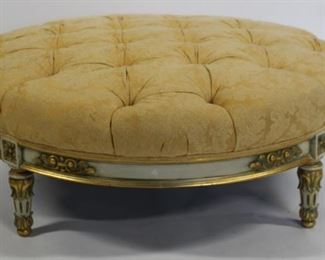 Louis XV Style Paint And Gilt Decorated Tufted